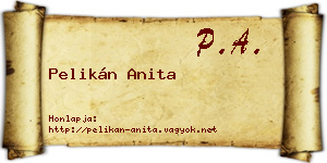 Pelikán Anita névjegykártya